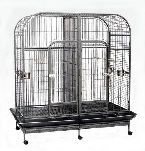 Cage Perroquets Twins Double - Anthracite 162 x 81.5 x 185 cm