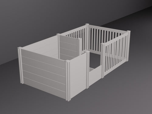Caisse de mise bas avec extension Topmast en PVC rigide - Taille au choix