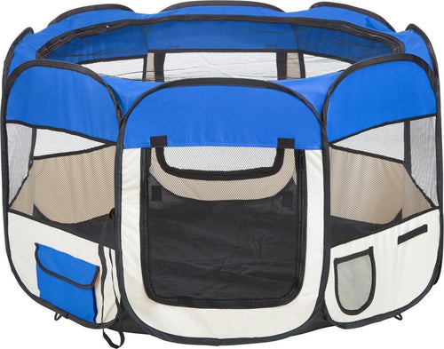 Parc Puppyren Nylon Bleu Octogonal - 8 côtés