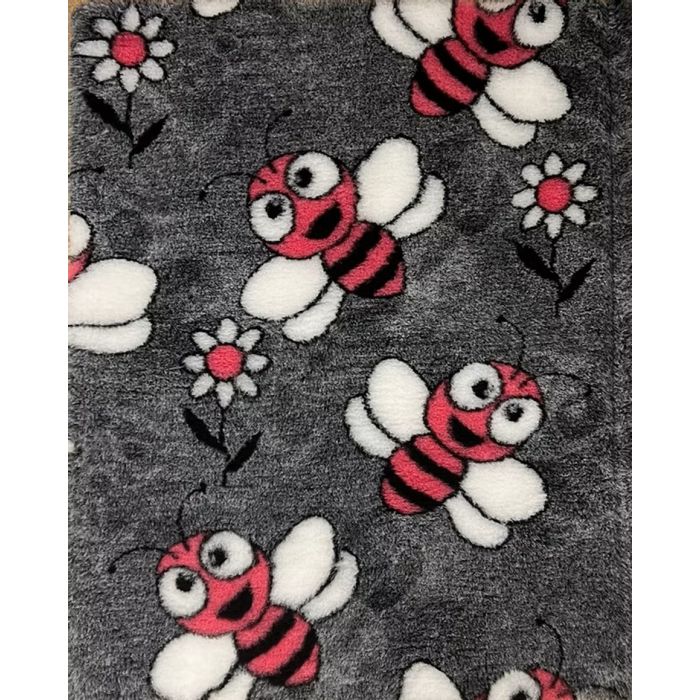 Vet Bed Bees Anthracite Blue Mat - Non-Slip for Dogs