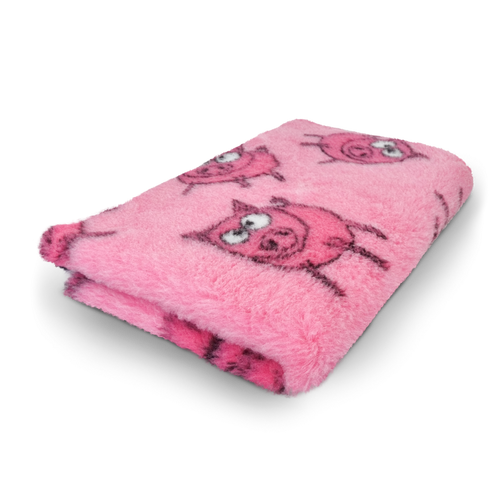 Vet Bed Farm Animals - Pinky Piglet - Tapis Antidérapant Rose pour Chien