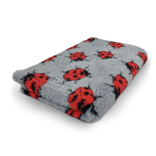 Ladybug Vet Bed Mat - Grey - Non-Slip Dog Mat