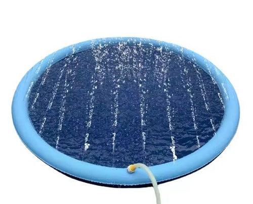 Tapis rafraîchissant sprinkler Topmast – fontaine d’eau pour chien & chat (100 cm, bleu)