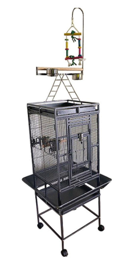Topmast Papegaaienkooi Paco Antraciet 46 x 46 x 155 cm