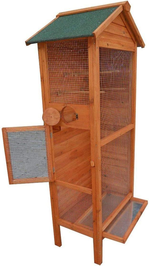 Topmast Wooden Aviary 78 x 55 x 158 cm - Ideal Refuge for your Birds
