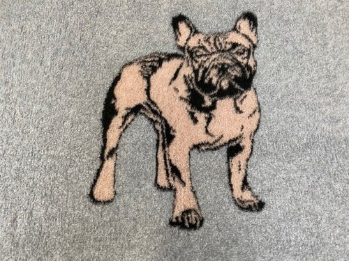 Tapis Vet Bed Bouledogue Français Marron Anti-Glisse