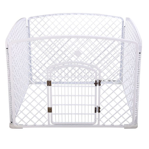 Parc pour chiots Topmast - Plastique blanc 100 x 100 x 75 cm