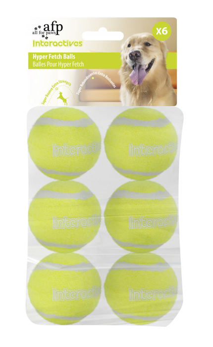 Balles de tennis résistantes pour chien – Hyper Fetch Super Bounce (Ø 5 cm) - 6 Balles