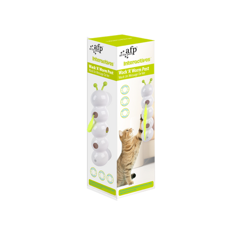 AFP Interactives Wack'A'Worm Post – Interactive Cat Toy