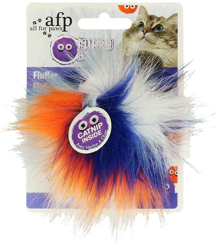 Balle peluche pour chat à poils longs avec herbe à chat – AFP Furry Fluffy Ball AFP