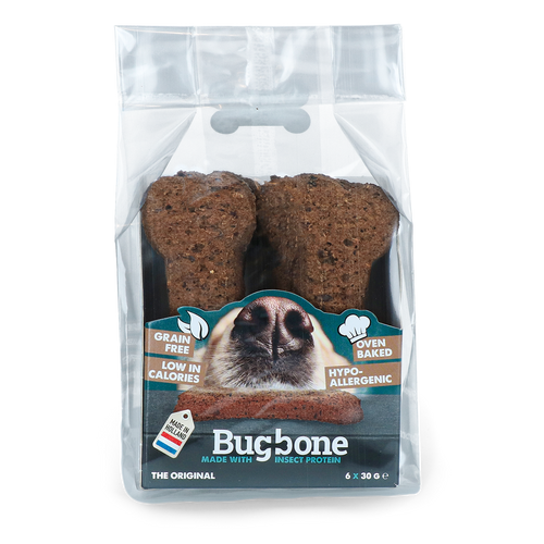 Bugbone Medium – Os à mâcher aux protéines d'insectes (6 pièces)