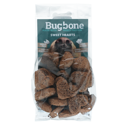 Bugbone Sweethearts – Friandises cœur aux protéines d'insectes (24 pièces)