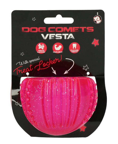 Distributeur de friandises Dog Comets Ceres Treat Locker — 7 cm, rose