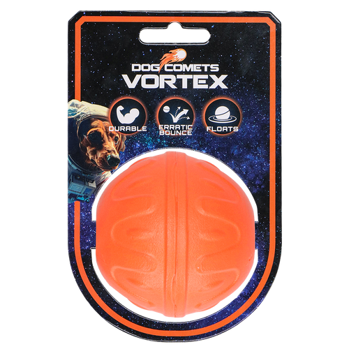Dog Comets Vortex – Balle flottante orange pour chien