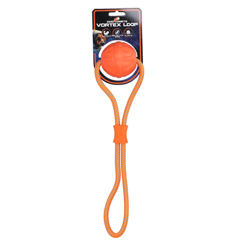 Dog Comets Vortex Loop – Jouet corde réfléchissante orange