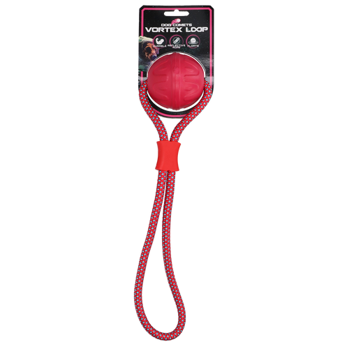 Dog Comets Vortex Loop – Jouet corde réfléchissante rose