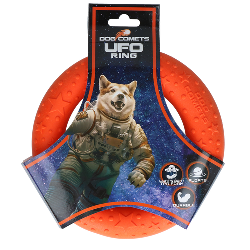 Dog Comets UFO Ring – Anneau flottant orange 19 cm
