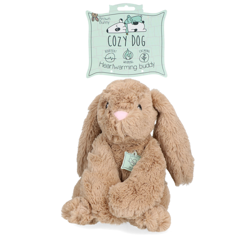 Doudou apaisant Cozy Dog Bunny brun – battement de cœur, chaleur & effet anti-stress