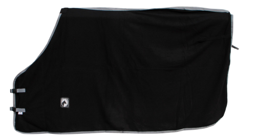 Exzellente Fleecedecke schwarz/grau 135/185cm