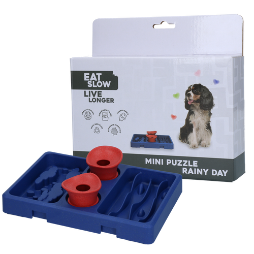 Futterpuzzle für kleine Hunde – Rainy Day, 13 × 19 cm