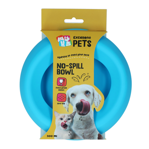Gamelle anti-éclaboussures Excellent Pets — 300 ml, bleu