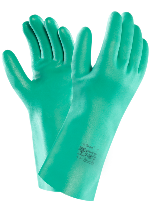 Gants Nitrile Sol-Vex – Protection Chimique, Toutes Tailles