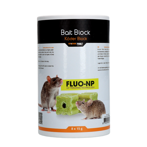 Bloc Appât Fluo-NP Knock Pest – Souris & Rats