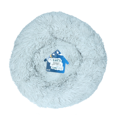 Let's Sleep – Panier donut gris clair M 50 cm