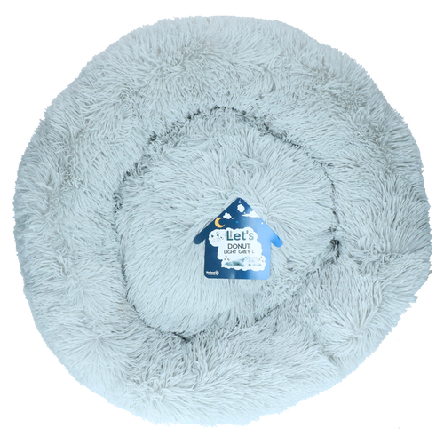 Let's Sleep – Panier donut gris clair L