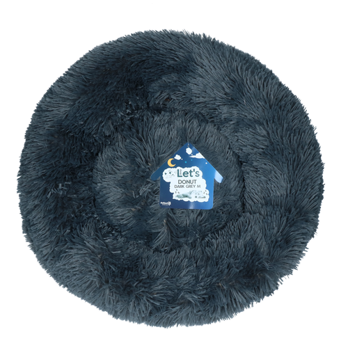 Let's Sleep – Panier donut gris foncé M