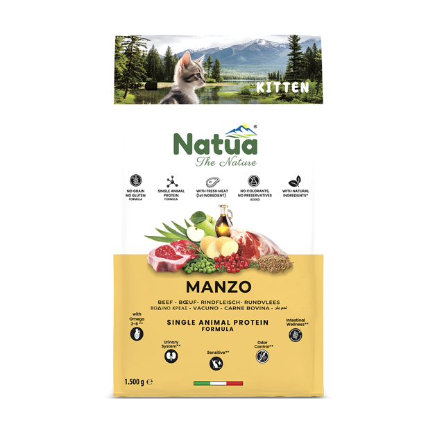 Natua Dry Kitten Cat Beef 1500g