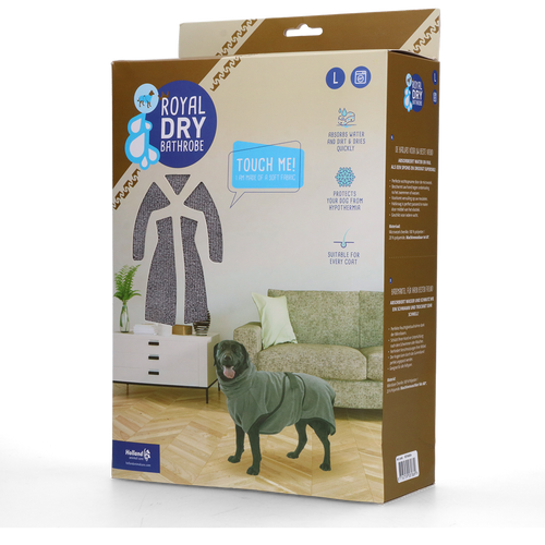 Royal Dry Mikrofaser-Bademantel für Hunde – extrem saugfähig