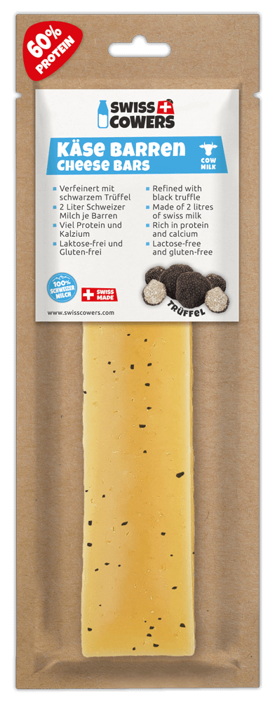SwissCowers – Barre de fromage à mâcher à la truffe noire L 80 g