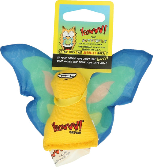 Yeowww! Catnip-Schmetterling – Katzenspielzeug – Blau