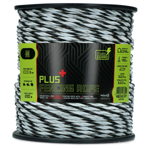 ZoneGuard Cord PLUS Electric Fence Cord 200 m