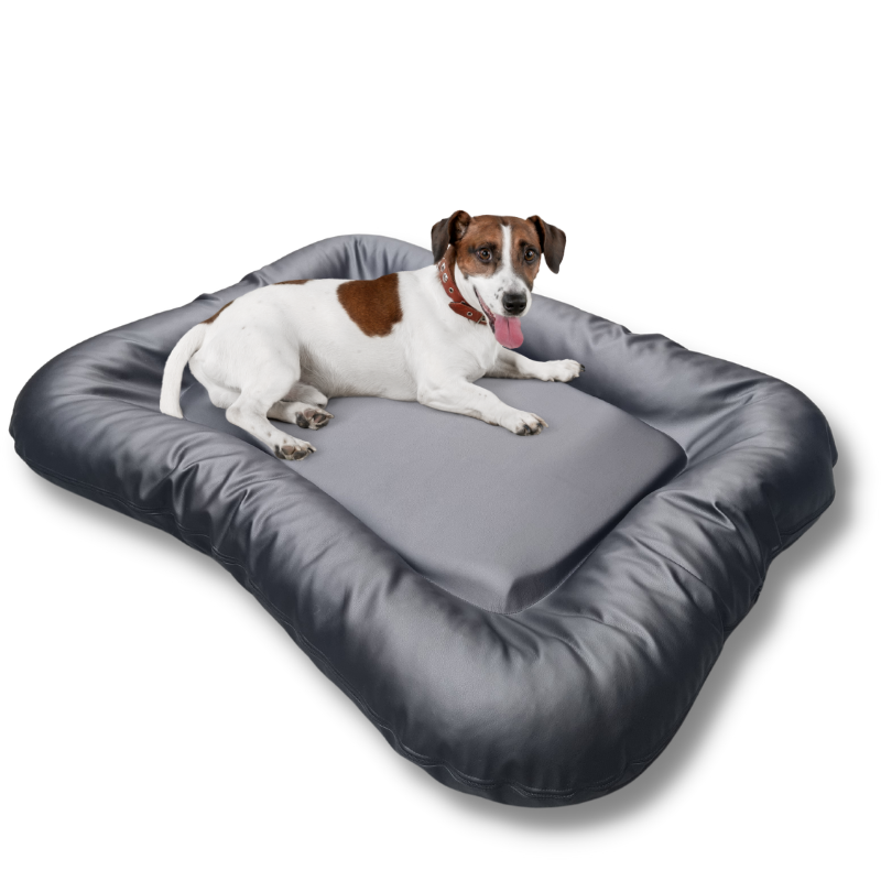 Panier pour chien Topmast tout temps en cuir Skai noir TOPMAST