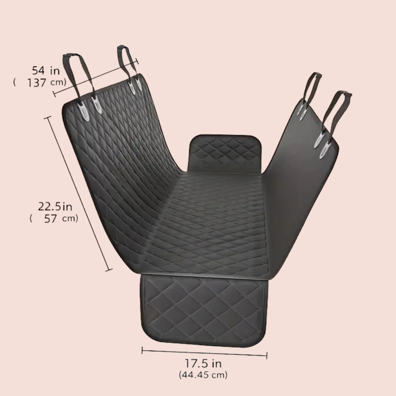 Topmast Beschermdeken Autostoelen - Nylon - Zwart - 137 x 147 cm