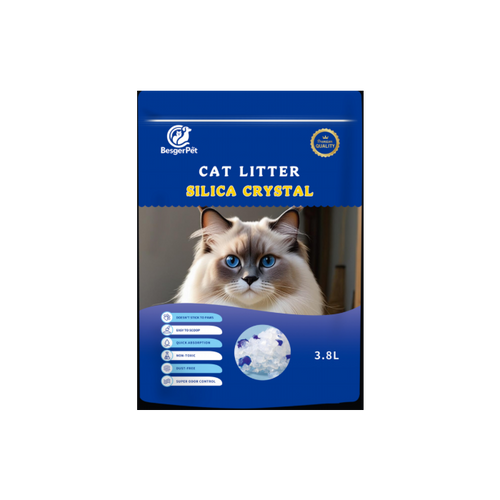Litière pour chat Silice ultra absorbant – 3,8 Litres lot de 10 paquets