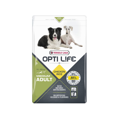 Croquettes Opti Life Medium au Poulet – Chien Adulte 10-25 kg