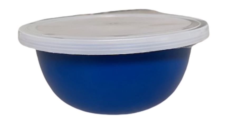 Voerbak Kom + Deksel Mat Blauw - Diverse maten