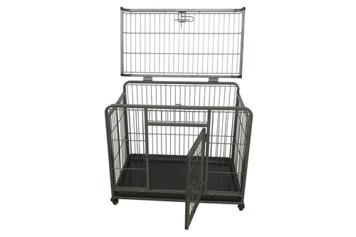 Cage pour chien Topmast Heavy Duty pliable avec roulettes