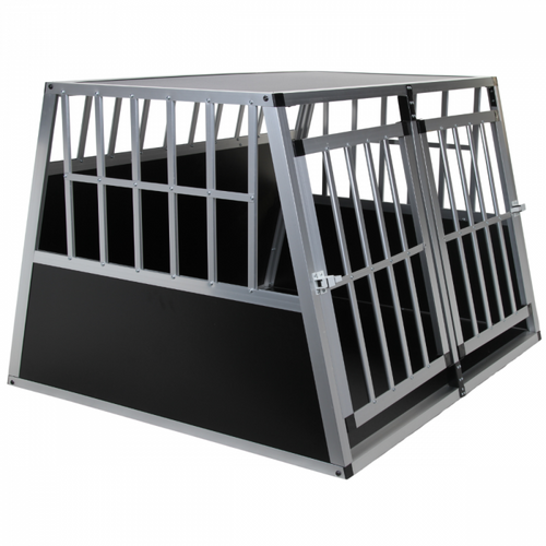 Topmast Double Door Aluminum Car Transport Cage - M - 89 x 69 x 50 cm