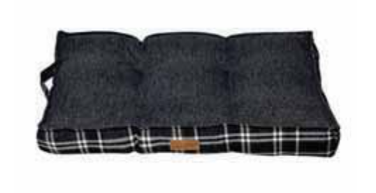 Topmast Derby Series Hondenkussen - Zwart - Large - 85 x 68 x 13 cm
