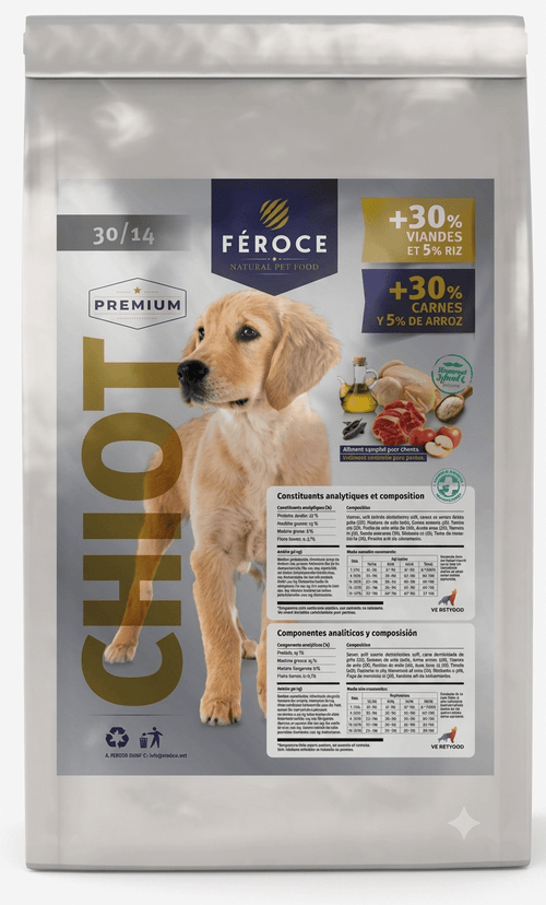 Féroce Chiot 30/14 – Croissance & énergie – Croquettes 15 kg