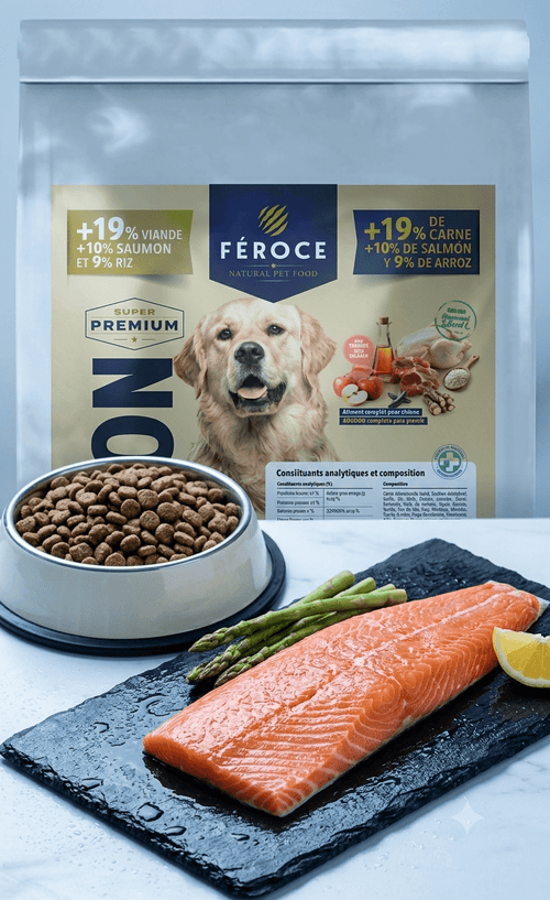 Féroce Saumon – Peau & pelage – Croquettes chien adulte 15 kg