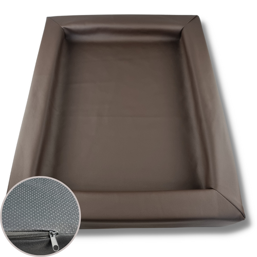 Topmast Loungebed Cuir Marron - Le Matelas Haut de Gamme pour Chien