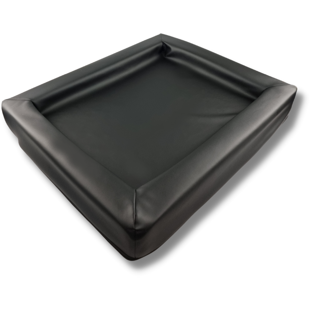 Topmast Loungebed Hondenkussen Leatherlook Zwart
