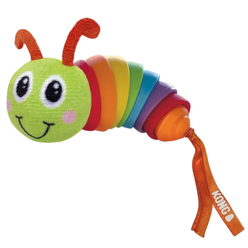 KONG Bat-a-Bout Clackz Caterpillar – Jouet chat 13 cm – Trufféo