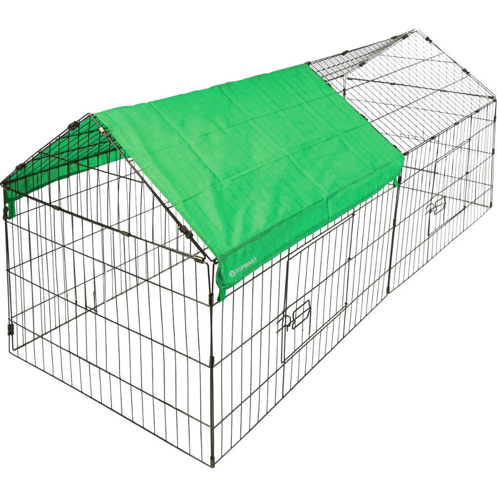 Topmast Konijnenren Patio - Puppyren - Verzinkt Metaal - Maat L 180 x 80 x 80 cm