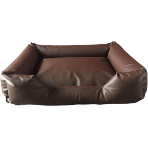 Topmast Brown Faux Leather Sofa